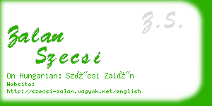 zalan szecsi business card